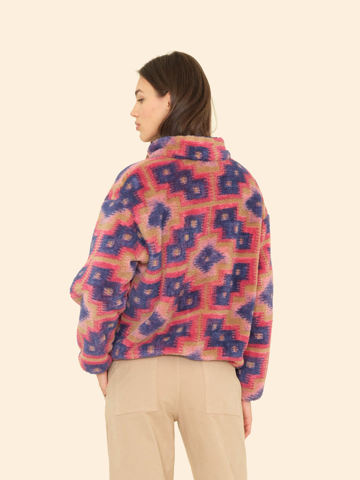 X2507 Sweater Mosaic Tile Ridge Pullover Mosaic Tile Ridge Pullover