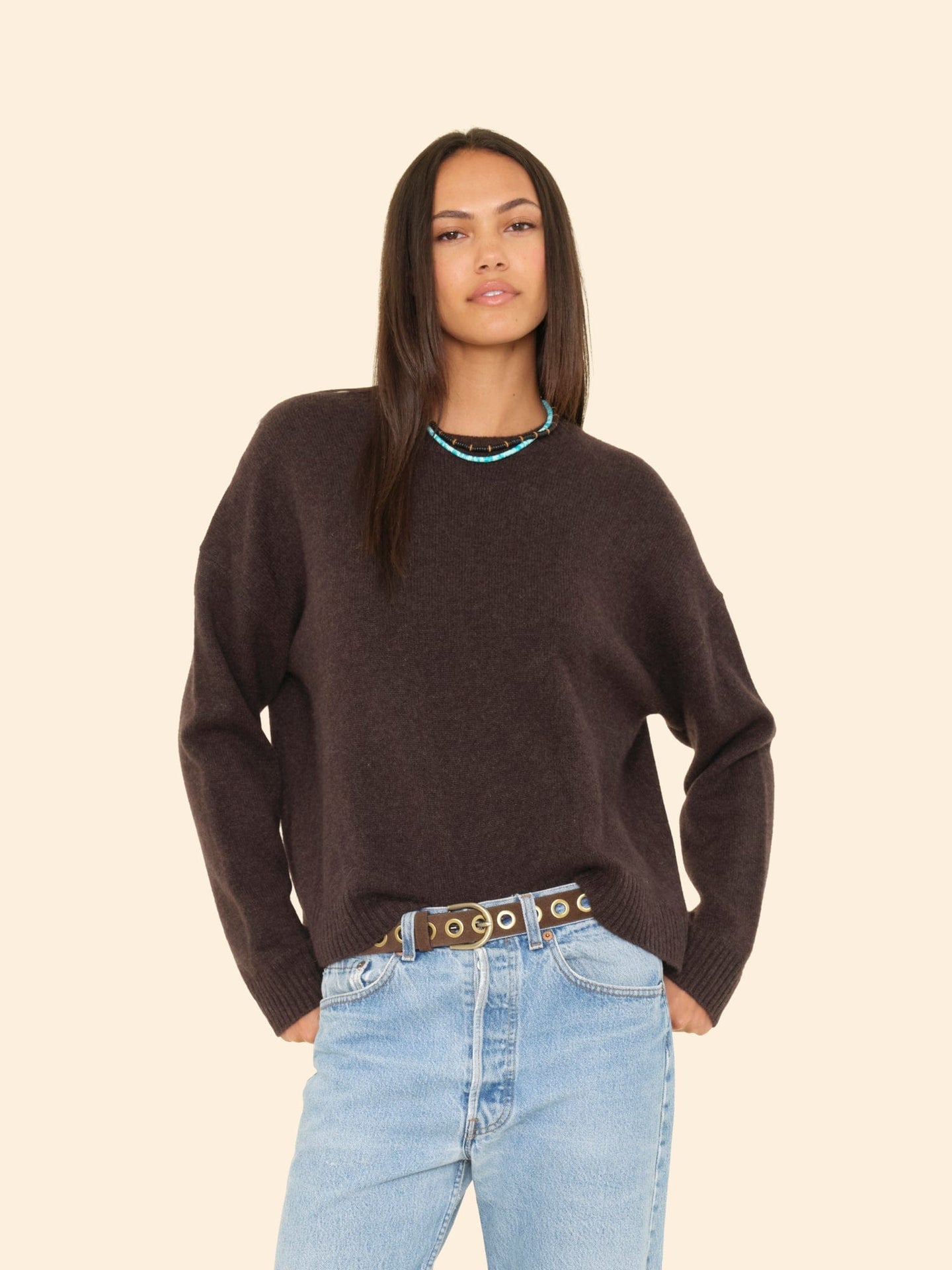 X2507 Sweater Umber Lela Sweater Umber Lela Sweater