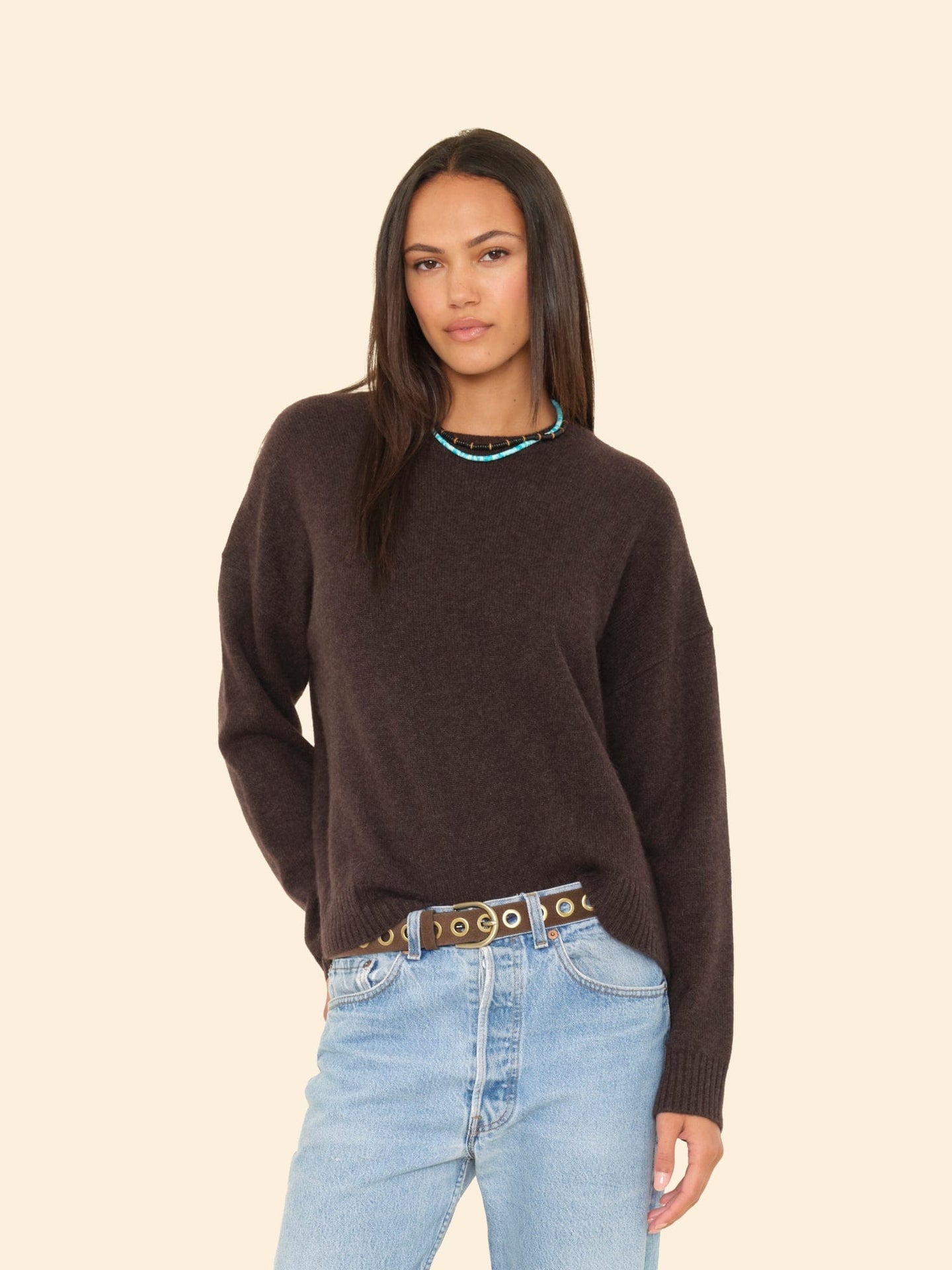 X2507 Sweater Umber Lela Sweater Umber Lela Sweater