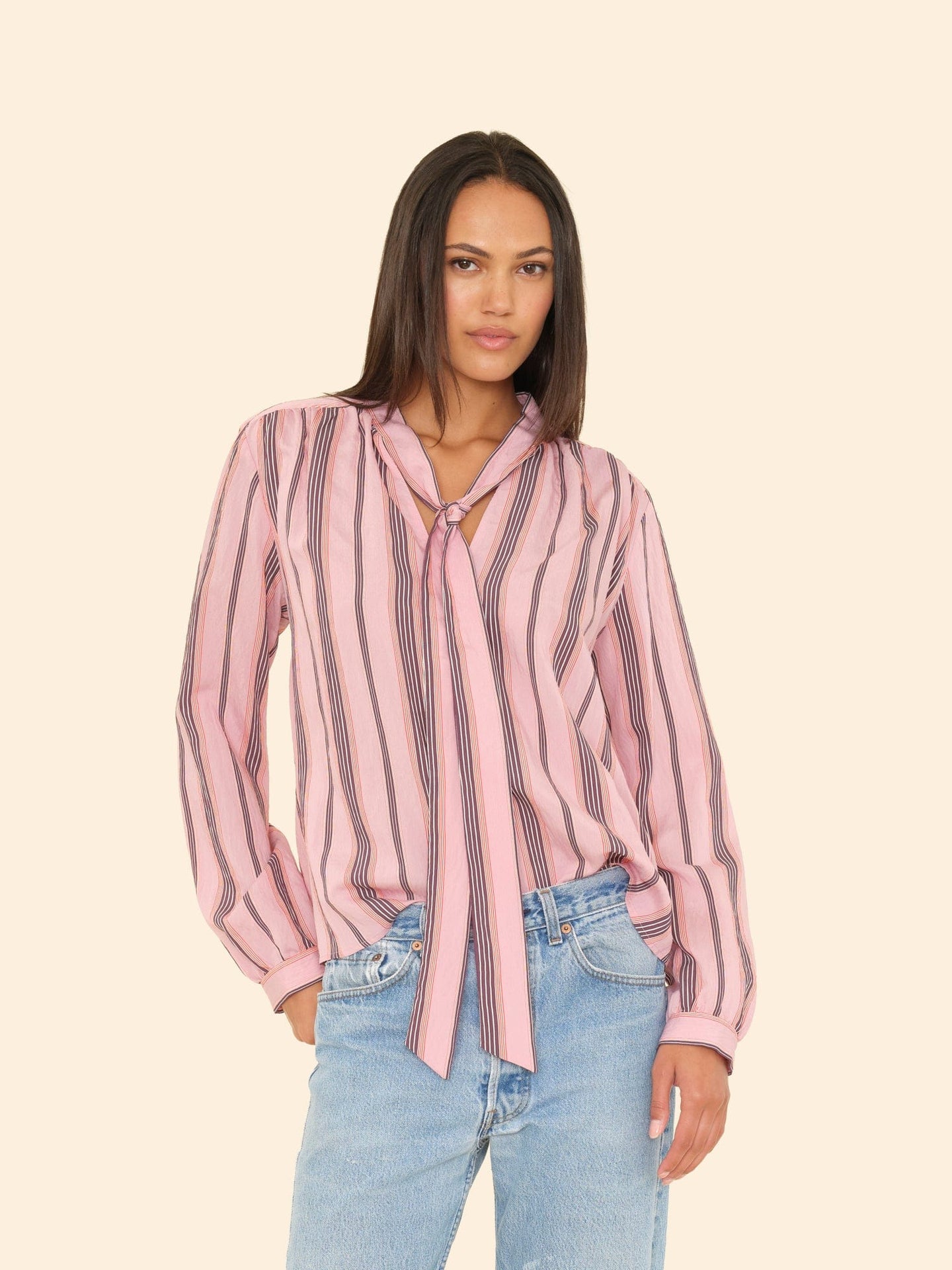 X2507 Top Blush Stripe Sabina Top Blush Stripe Sabina Top