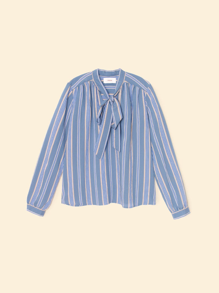 X2507 Top Navy Blue Stripe Sabina Top Navy Blue Stripe Sabina Top