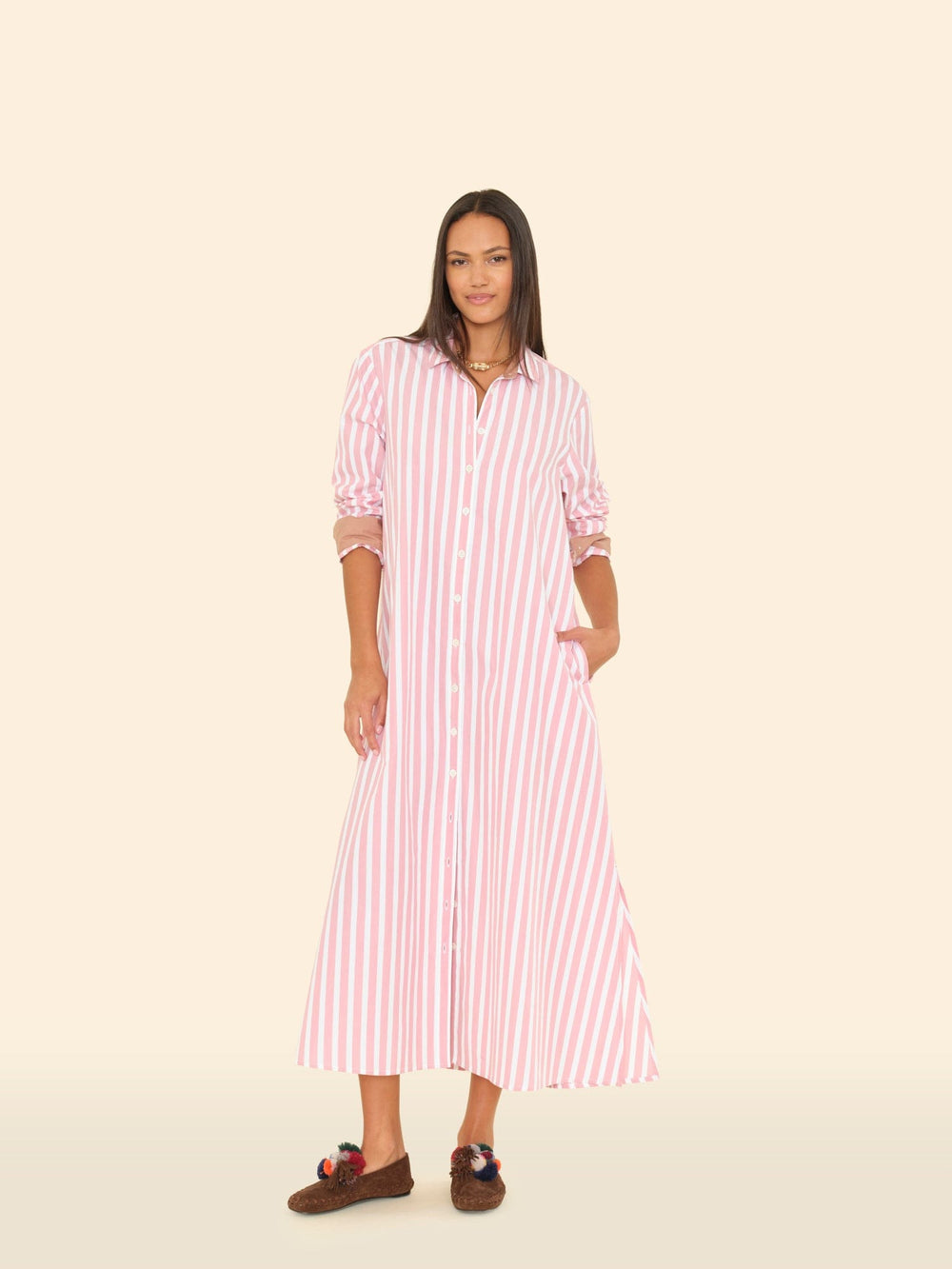 X2508 Dress Rosebud Stripe Boden Dress Rosebud Stripe Boden Dress