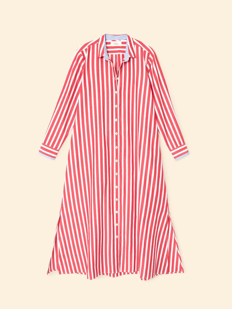 Boden Dress Scarlet Stripe S / Red