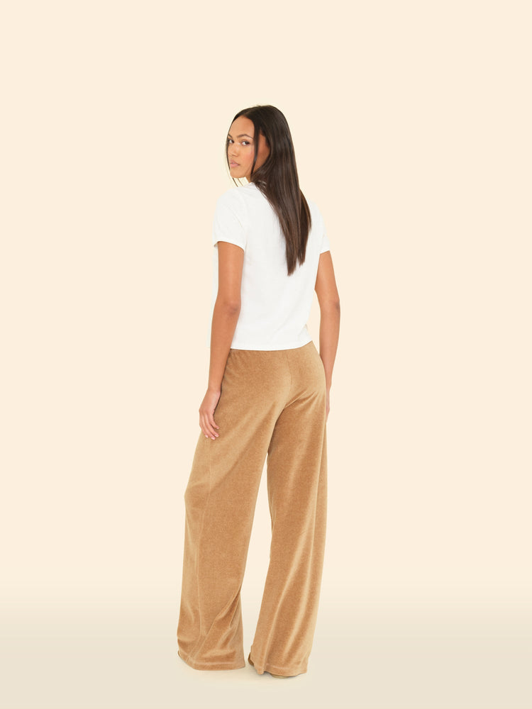 X2508 Pant Heather Camel Manon Velour Pant Heather Camel Manon Velour Pant