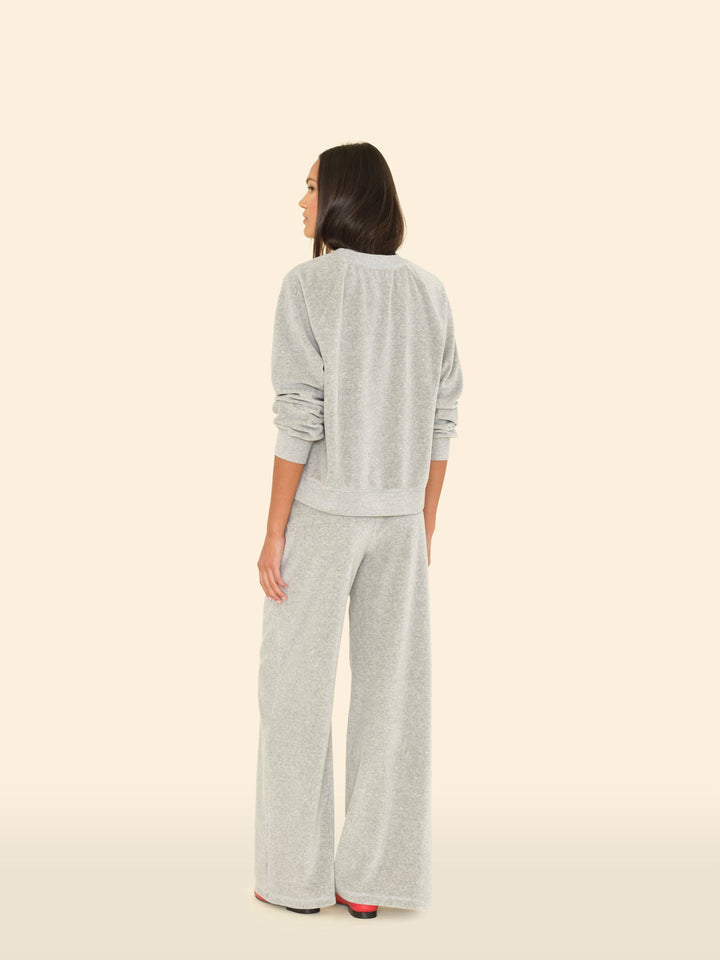 X2508 Pant Heather Grey Manon Velour Pant Heather Grey Manon Velour Pant
