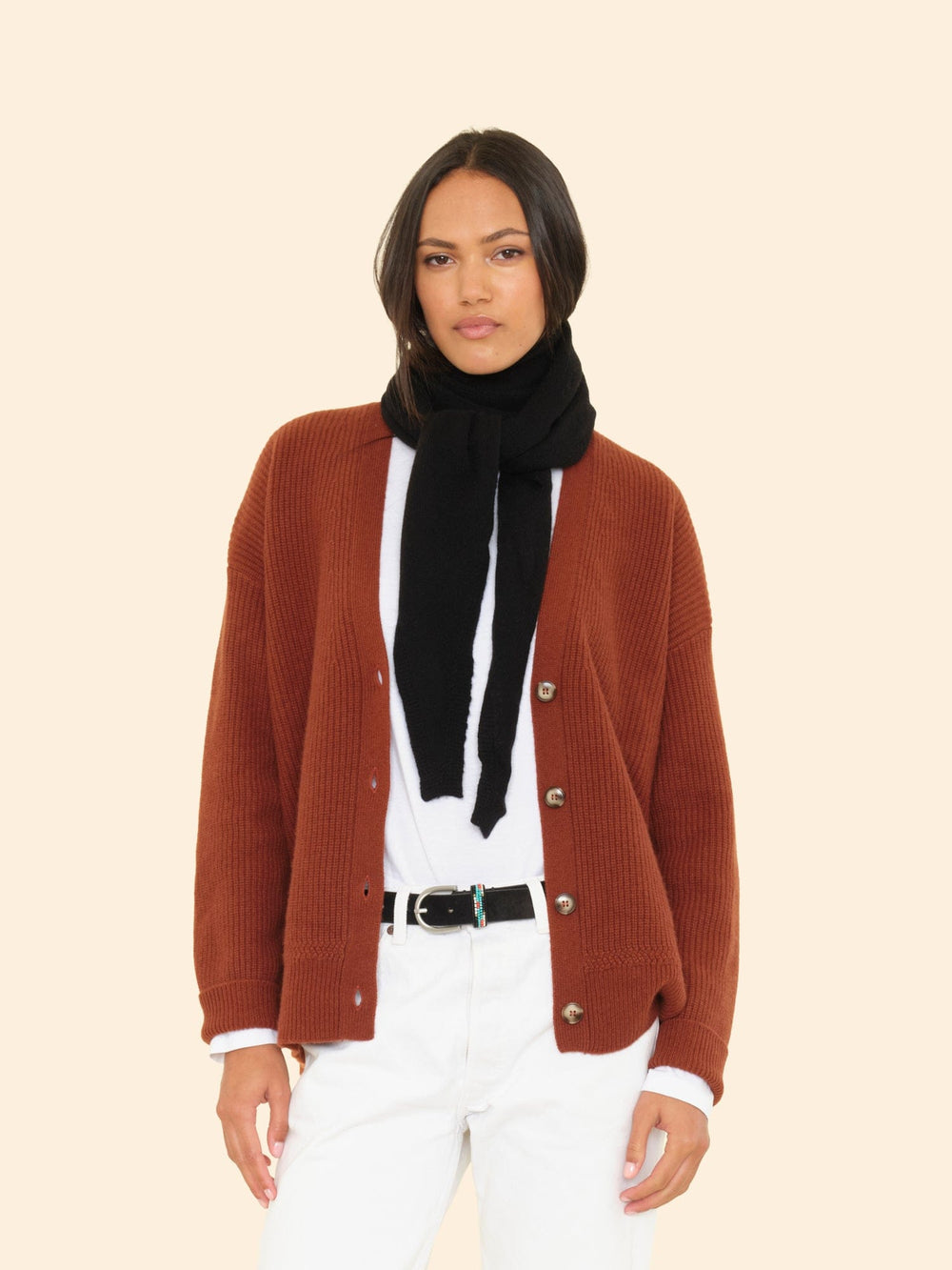 X2508 Scarf One Size / Black Black Le Petit Scarf X9MRS047-OS-BLK Black Le Petit Scarf