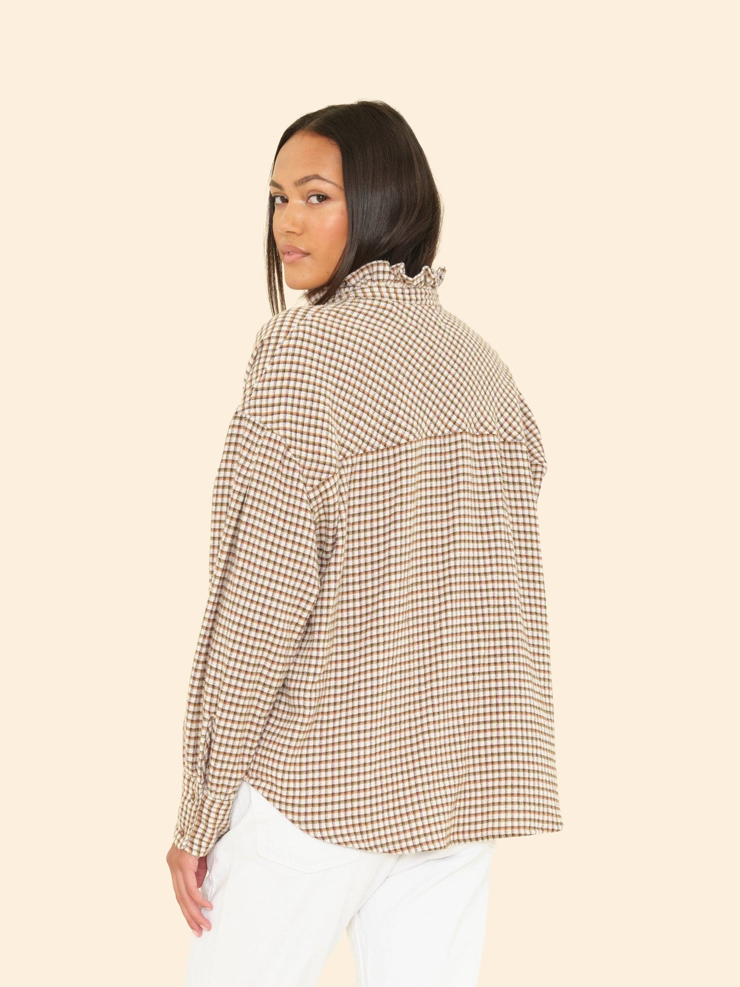 X2508 Shirt Natural Check Jensen Shirt Natural Check Jensen Shirt