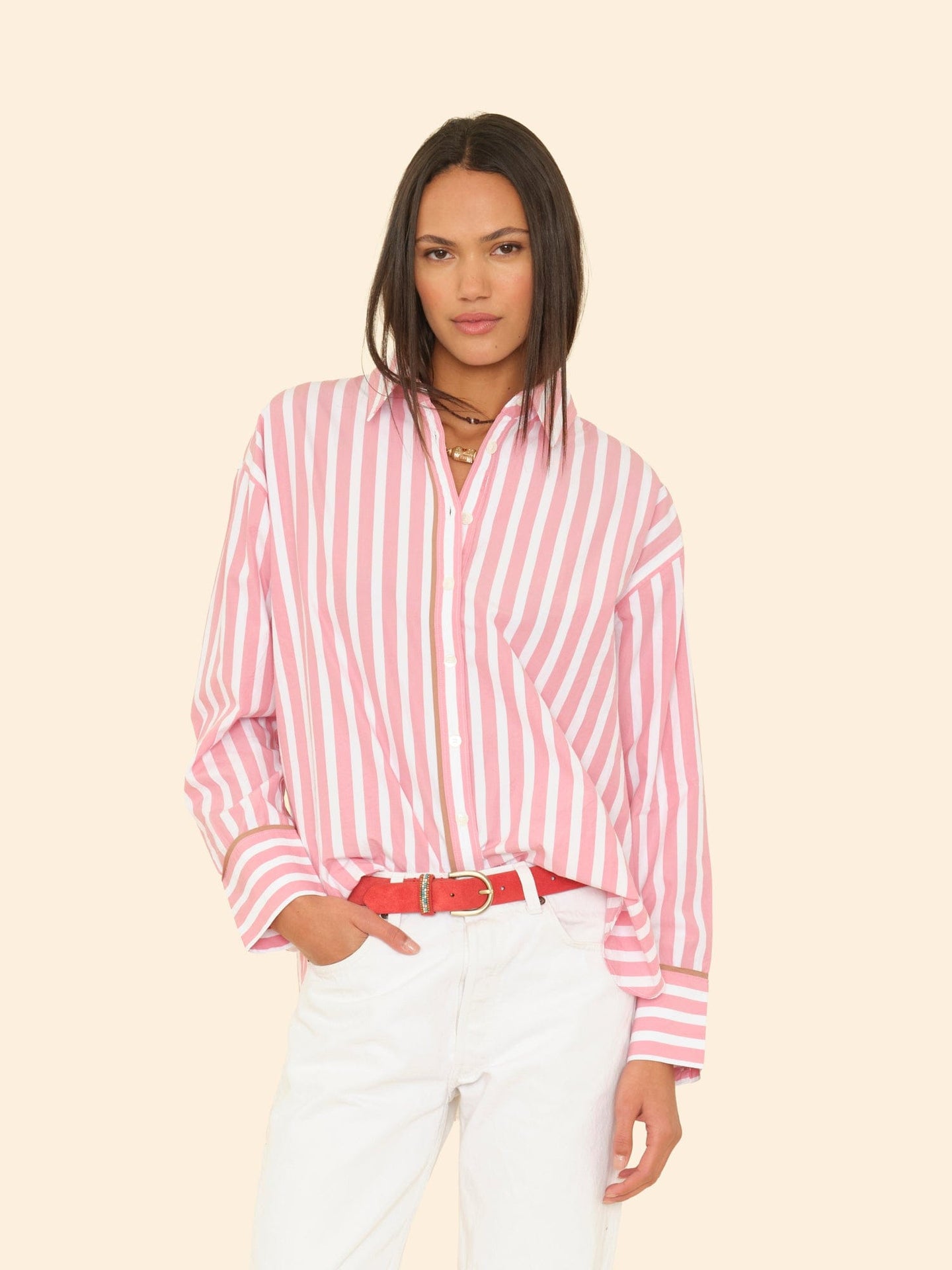 X2508 Shirt Rosebud Stripe Gillan Shirt Rosebud Stripe Gillan Shirt