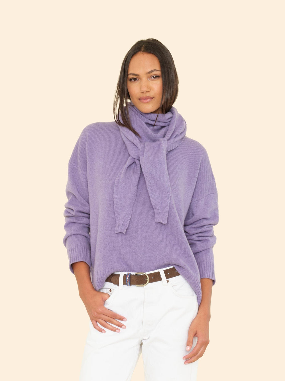 X2508 Sweater Chalk Violet Lela Sweater Chalk Violet Lela Sweater