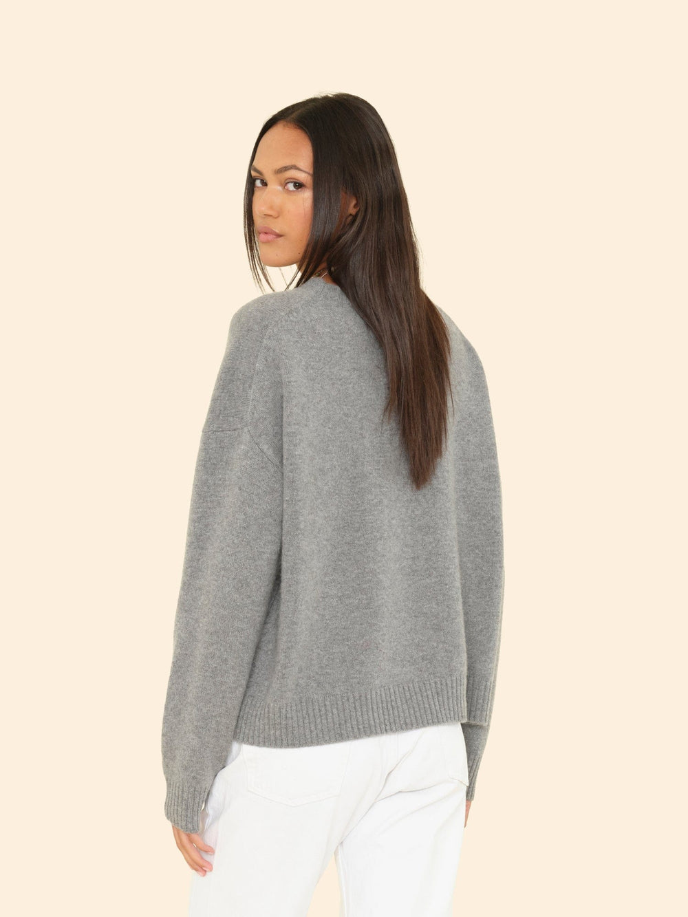 X2508 Sweater Flannel Grey Heather Lela Sweater Flannel Grey Heather Lela Sweater
