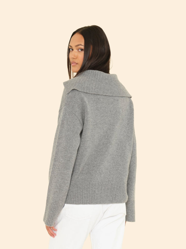 X2508 Sweater Flannel Grey Heather Mattia Sweater Flannel Grey Heather Mattia Sweater