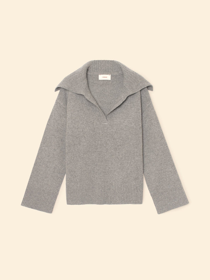 X2508 Sweater Flannel Grey Heather Mattia Sweater Flannel Grey Heather Mattia Sweater