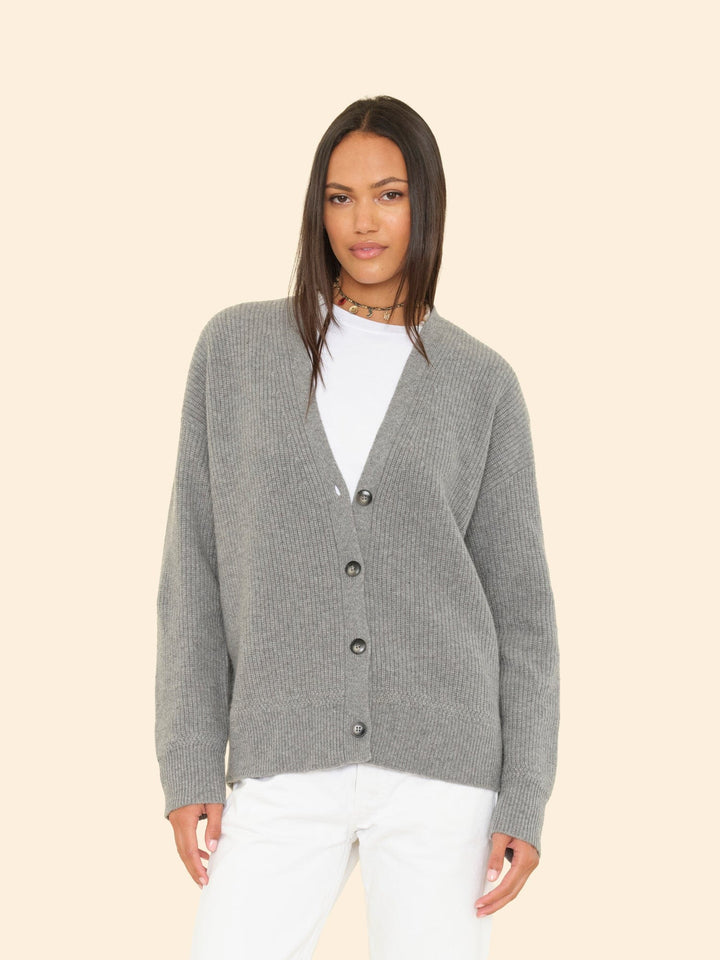 X2508 Sweater Flannel Grey Heather Ramona Cardigan Flannel Grey Heather Ramona Cardigan