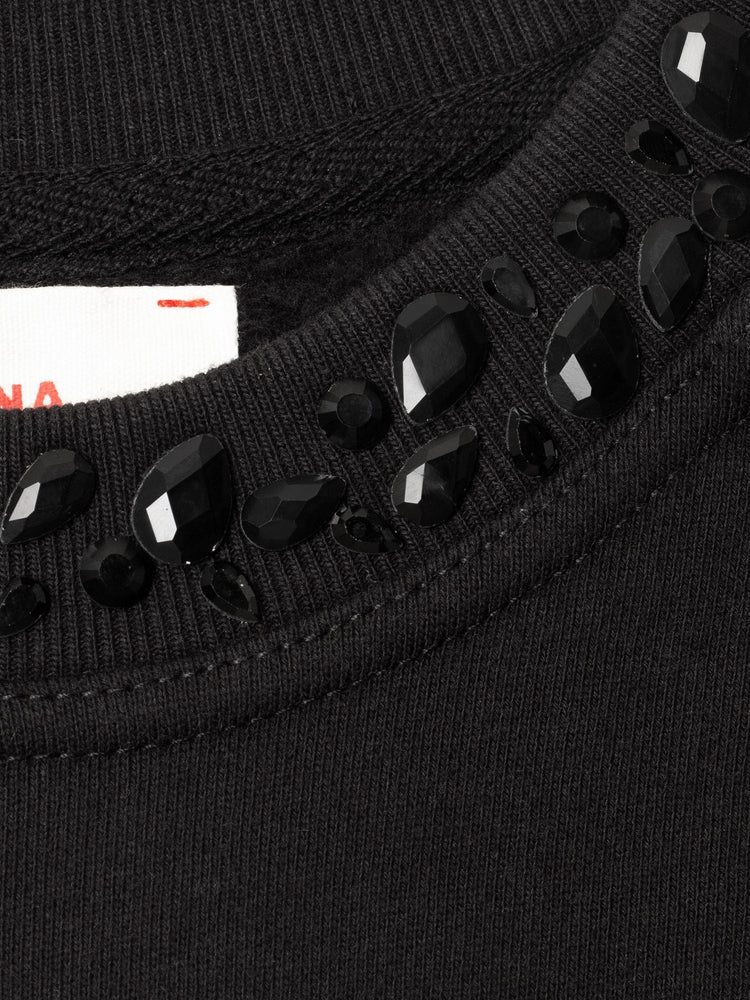 X2508 Sweatshirt Black Whit Sweatshirt Black Whit Sweatshirt