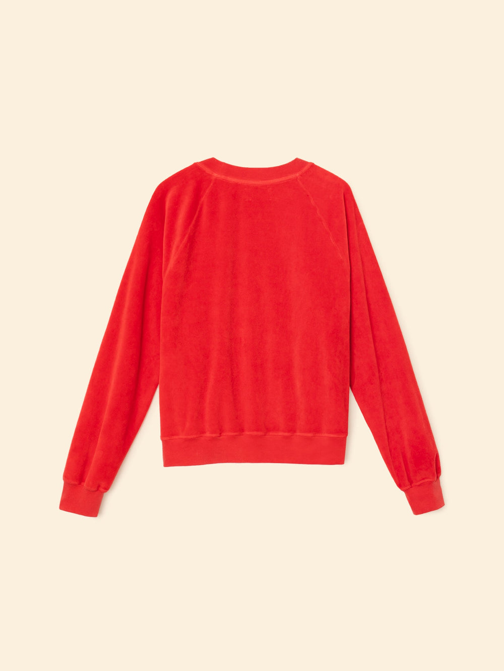X2508 Sweatshirt Carmine Red Pierre Velour Sweatshirt Carmine Red Pierre Velour Sweatshirt