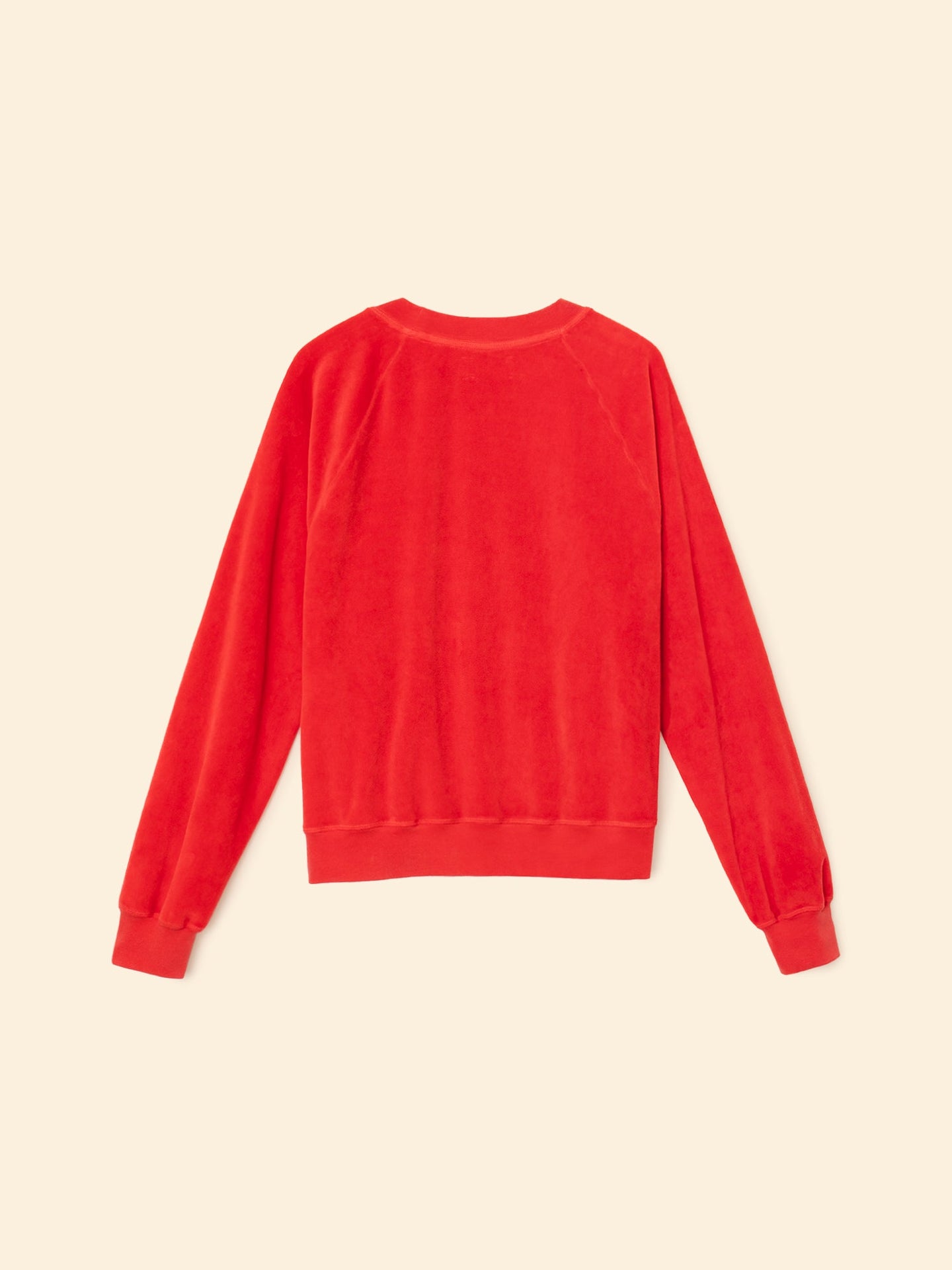 X2508 Sweatshirt Carmine Red Pierre Velour Sweatshirt Carmine Red Pierre Velour Sweatshirt