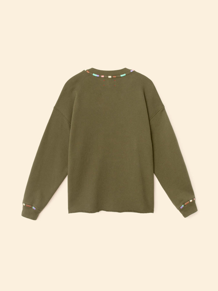 X2508 Sweatshirt Clover Green Embroidered Honor Sweatshirt Clover Green Embroidered Honor Sweatshirt