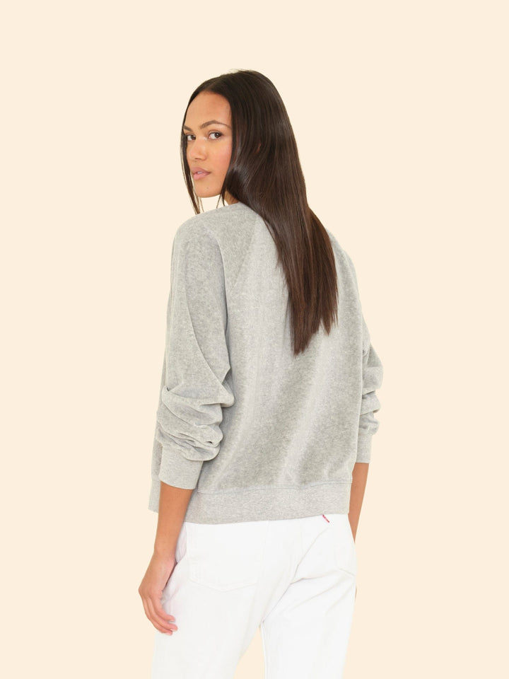 X2508 Sweatshirt Heather Grey Pierre Velour Sweatshirt Heather Grey Pierre Velour Sweatshirt