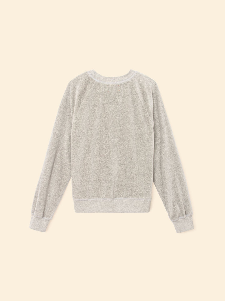 X2508 Sweatshirt Heather Grey Pierre Velour Sweatshirt Heather Grey Pierre Velour Sweatshirt