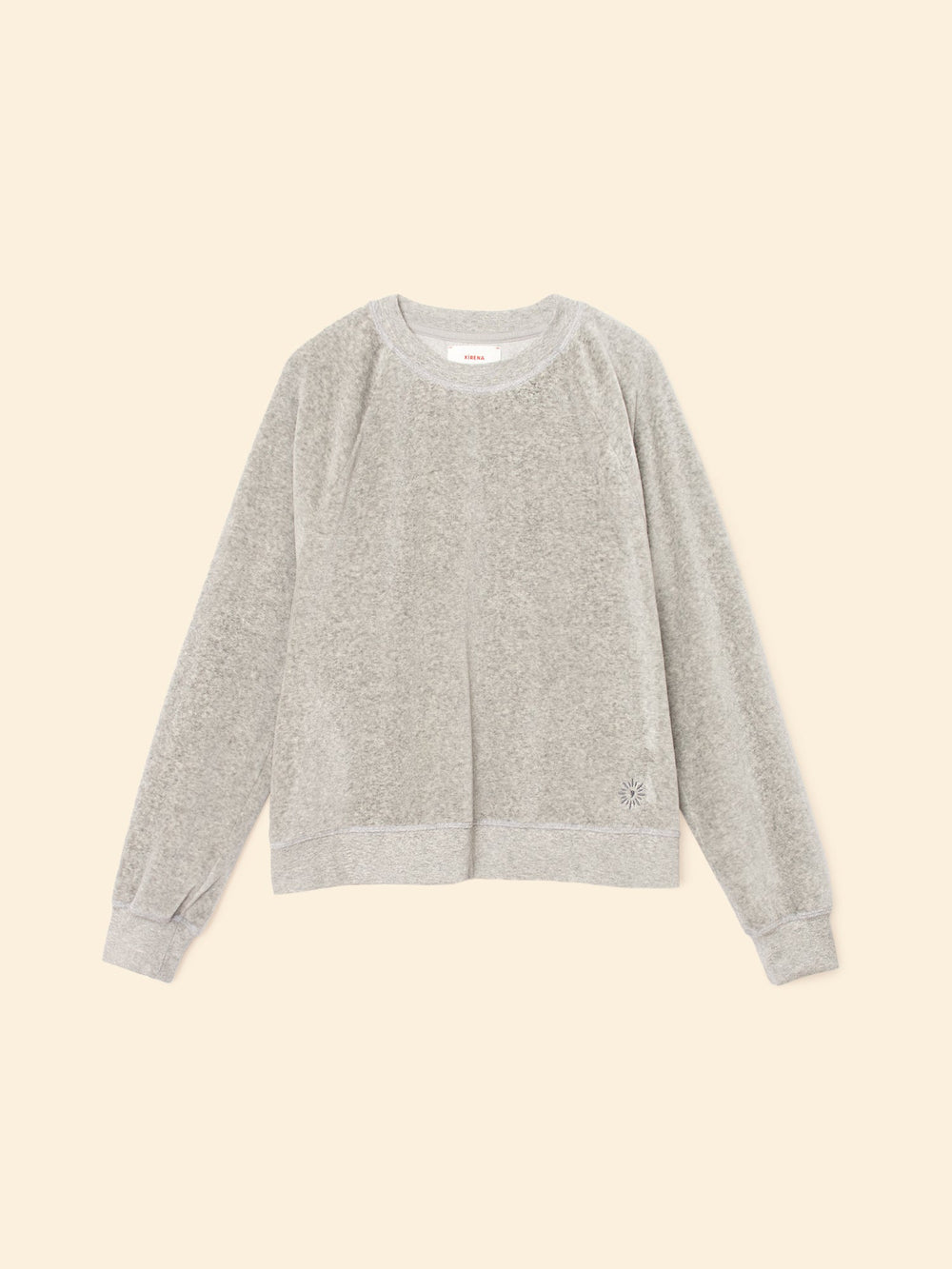 X2508 Sweatshirt Heather Grey Pierre Velour Sweatshirt Heather Grey Pierre Velour Sweatshirt