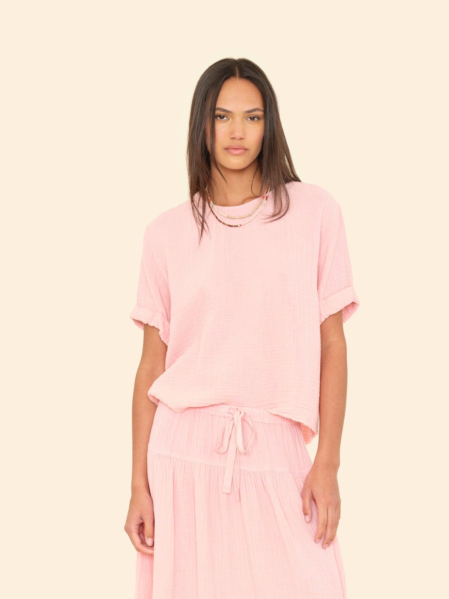 X2508 Top Pink Rose Carson Top Pink Rose Carson Top