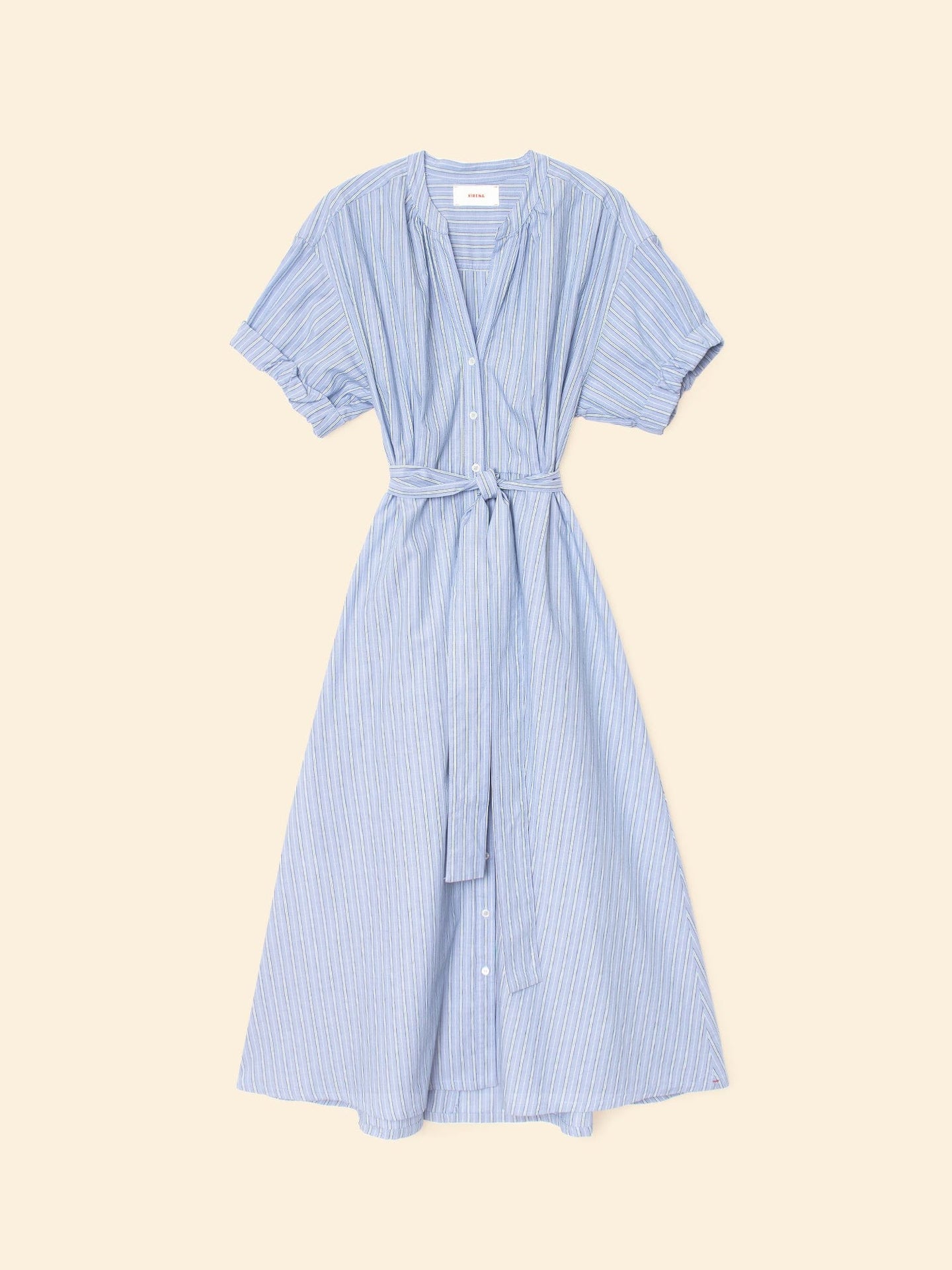X2509 Dress Chambray Teal Stripe Liora Dress Chambray Teal Stripe Liora Dress