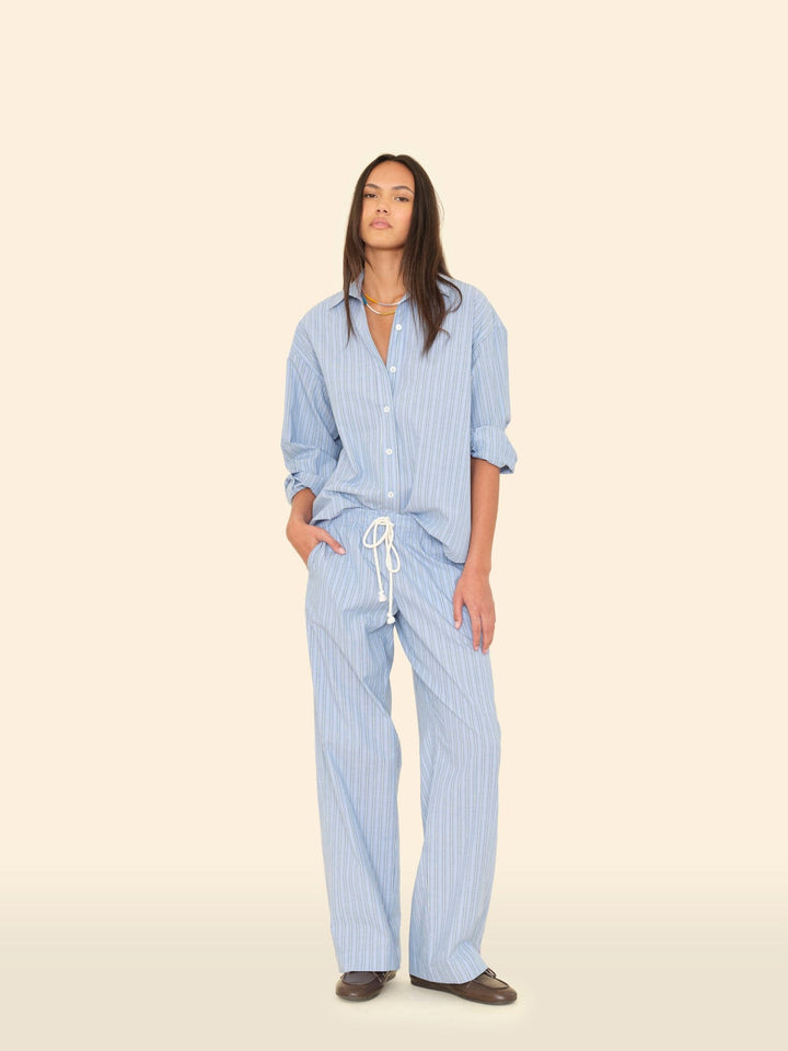 X2509 Pant Chambray Teal Stripe Brinna Pant Chambray Teal Stripe Brinna Pant