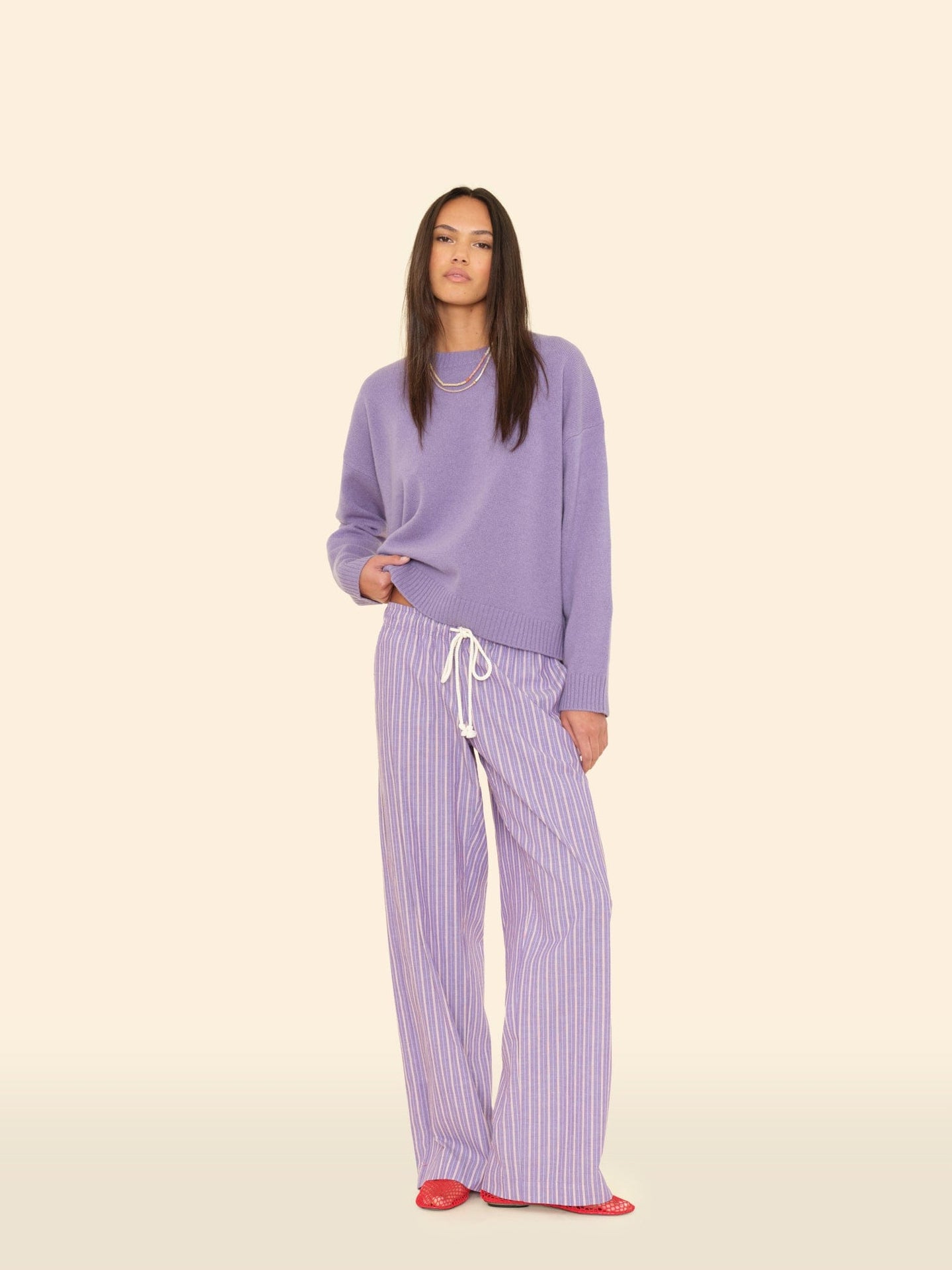 X2509 Pant Violet Rouge Stripe Brinna Pant Violet Rouge Stripe Brinna Pant