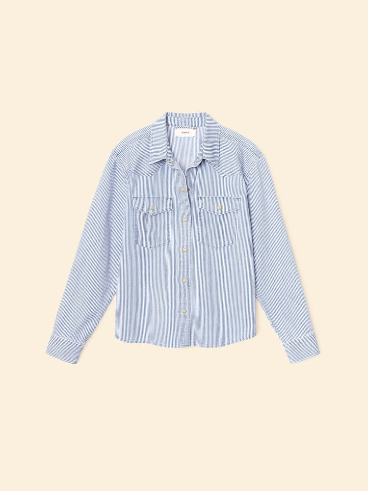 X2509 Shirt Blue Railroad Byron Denim Shirt Blue Railroad Byron Denim Shirt