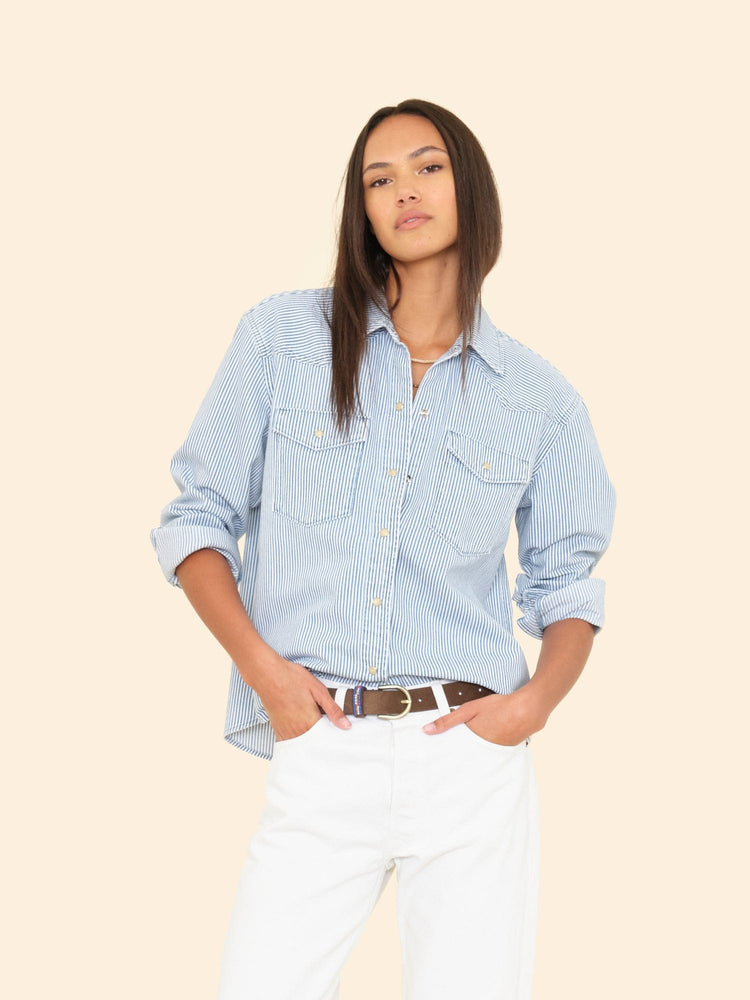 X2509 Shirt Blue Railroad Byron Denim Shirt Blue Railroad Byron Denim Shirt