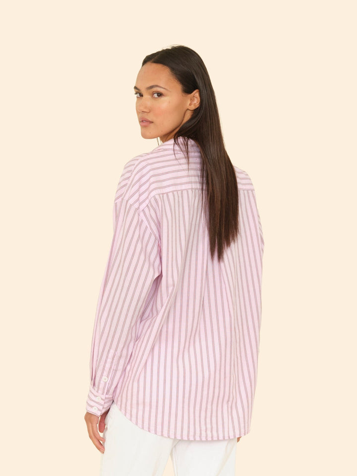 X2509 Shirt Blush Cherry Stripe Hayven Shirt Blush Cherry Stripe Hayven Shirt