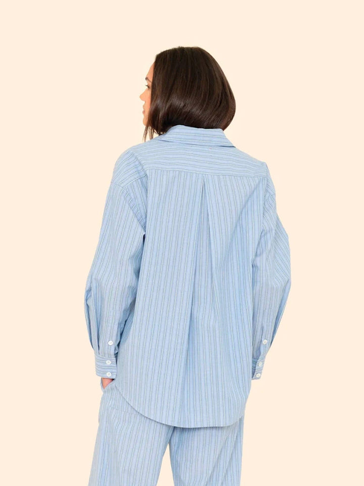X2509 Shirt Chambray Teal Stripe Hayven Shirt Chambray Teal Stripe Hayven Shirt