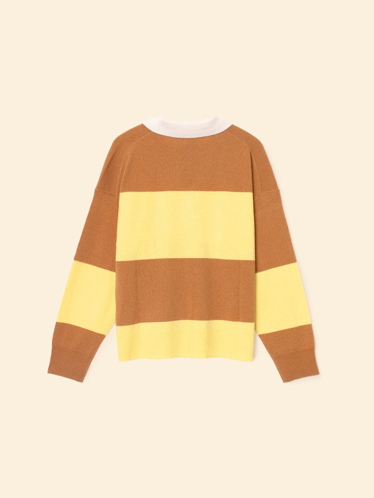 X2509 Sweater Camel Stripe Braxton Sweater Camel Stripe Braxton Sweater