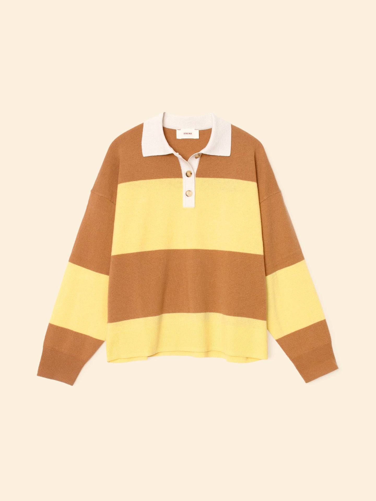 X2509 Sweater Camel Stripe Braxton Sweater Camel Stripe Braxton Sweater