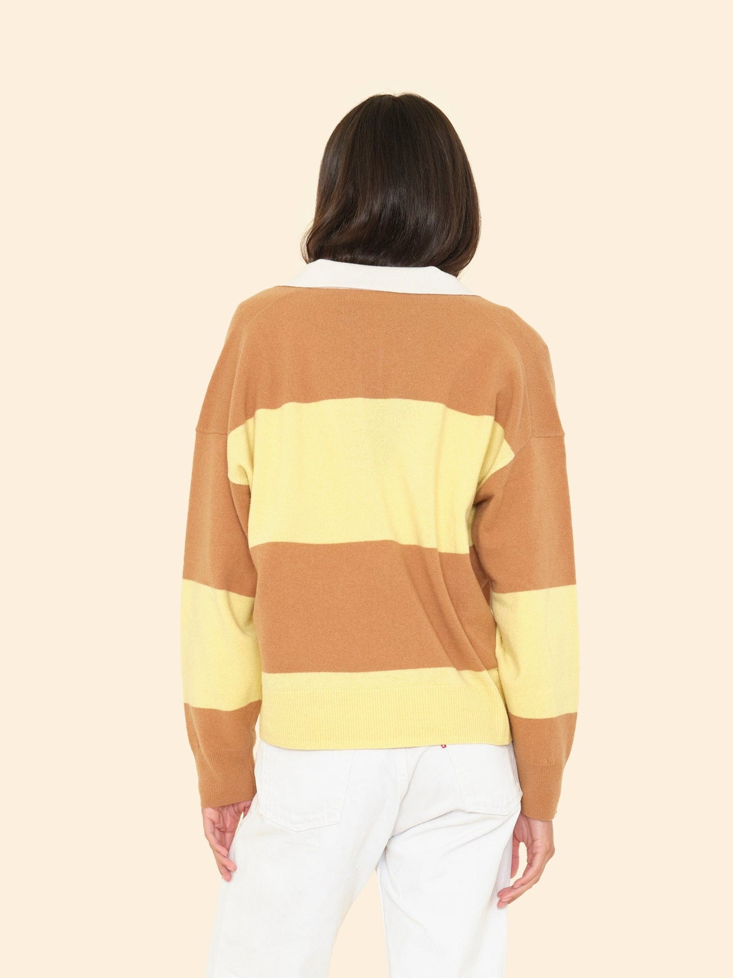 X2509 Sweater Camel Stripe Braxton Sweater Camel Stripe Braxton Sweater