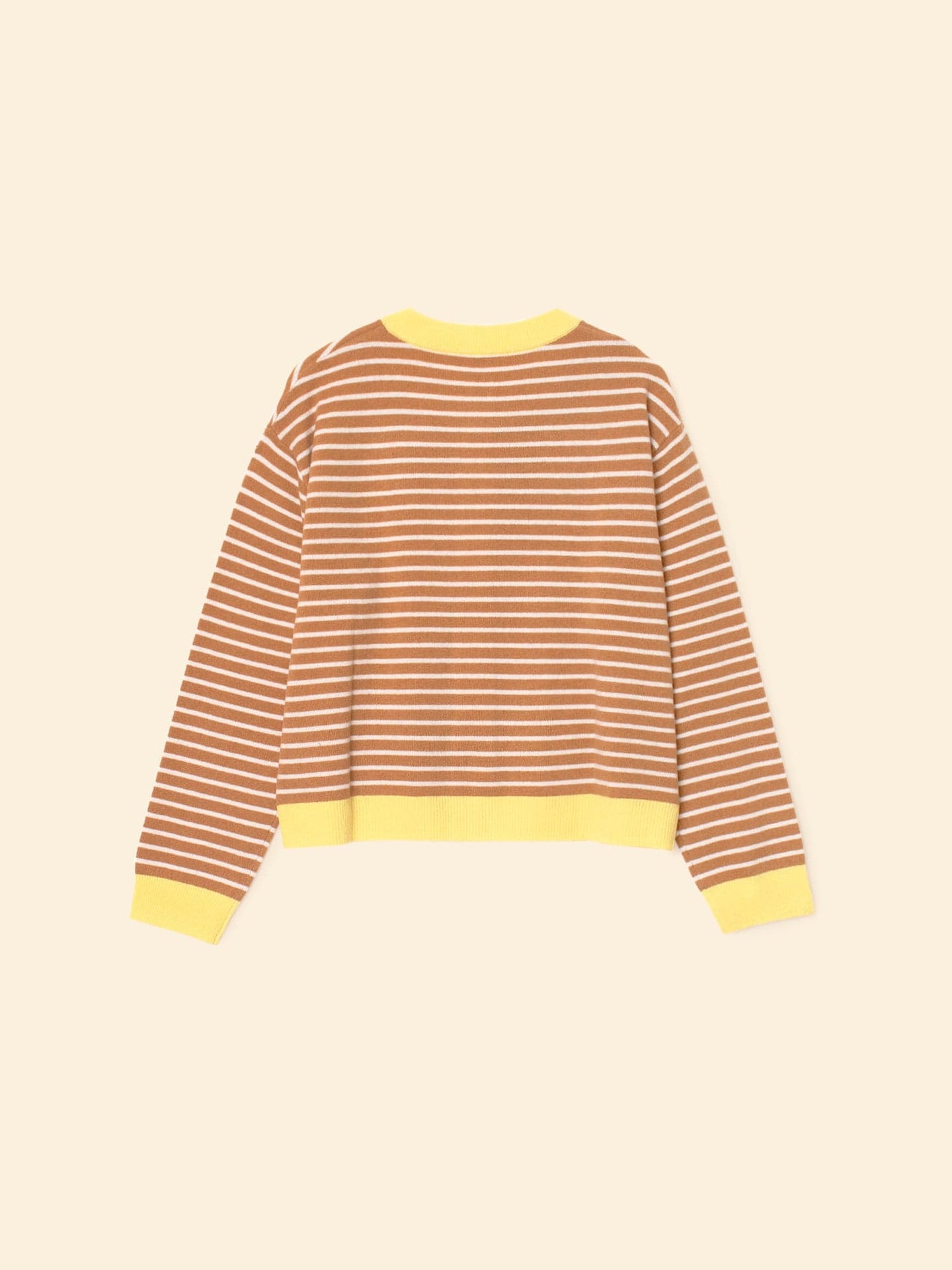 X2509 Sweater Camel Stripe Lillian Cardigan Camel Stripe Lillian Cardigan
