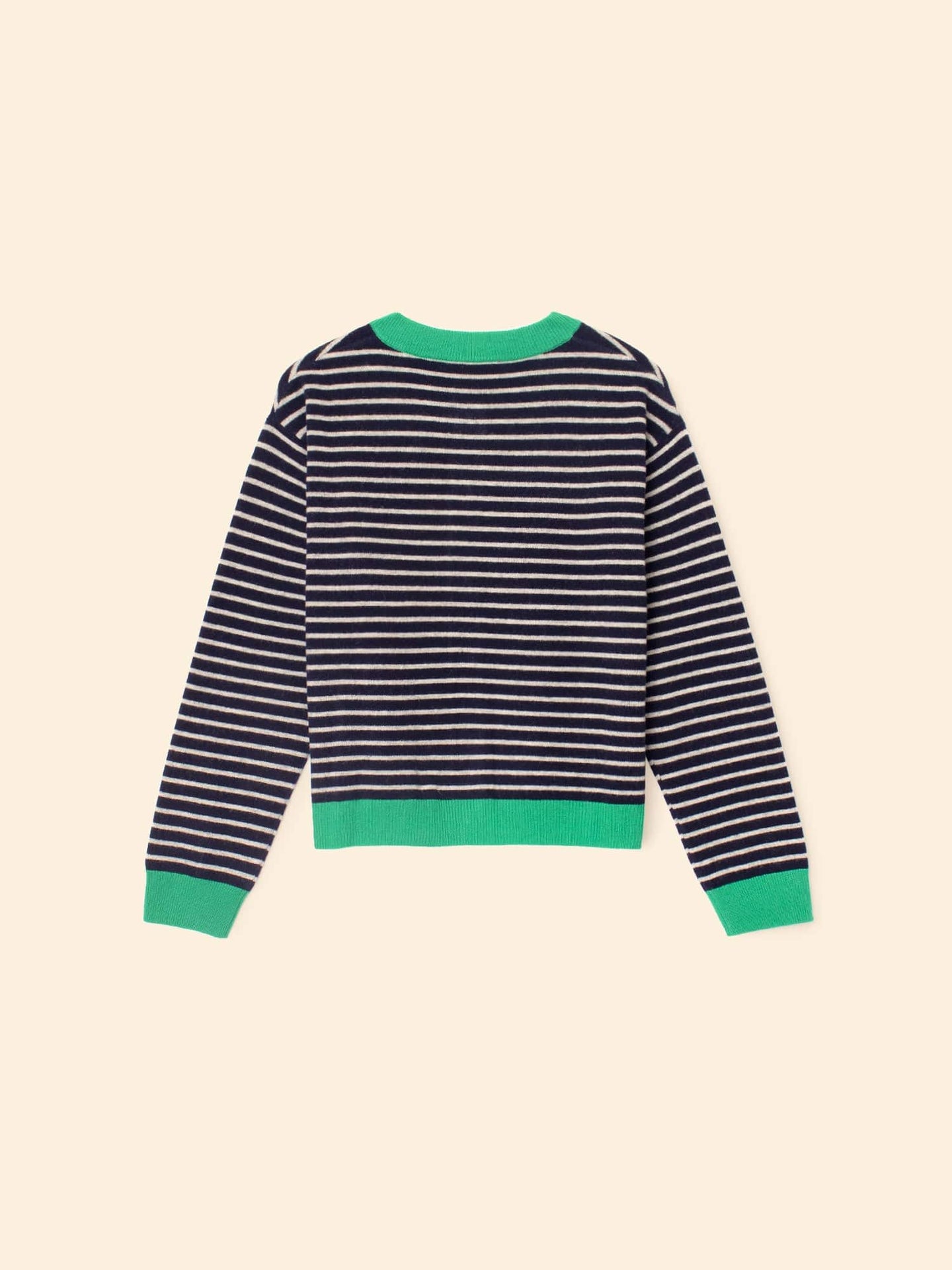 X2509 Sweater Navy Stripe Lillian Cardigan Navy Stripe Lillian Cardigan