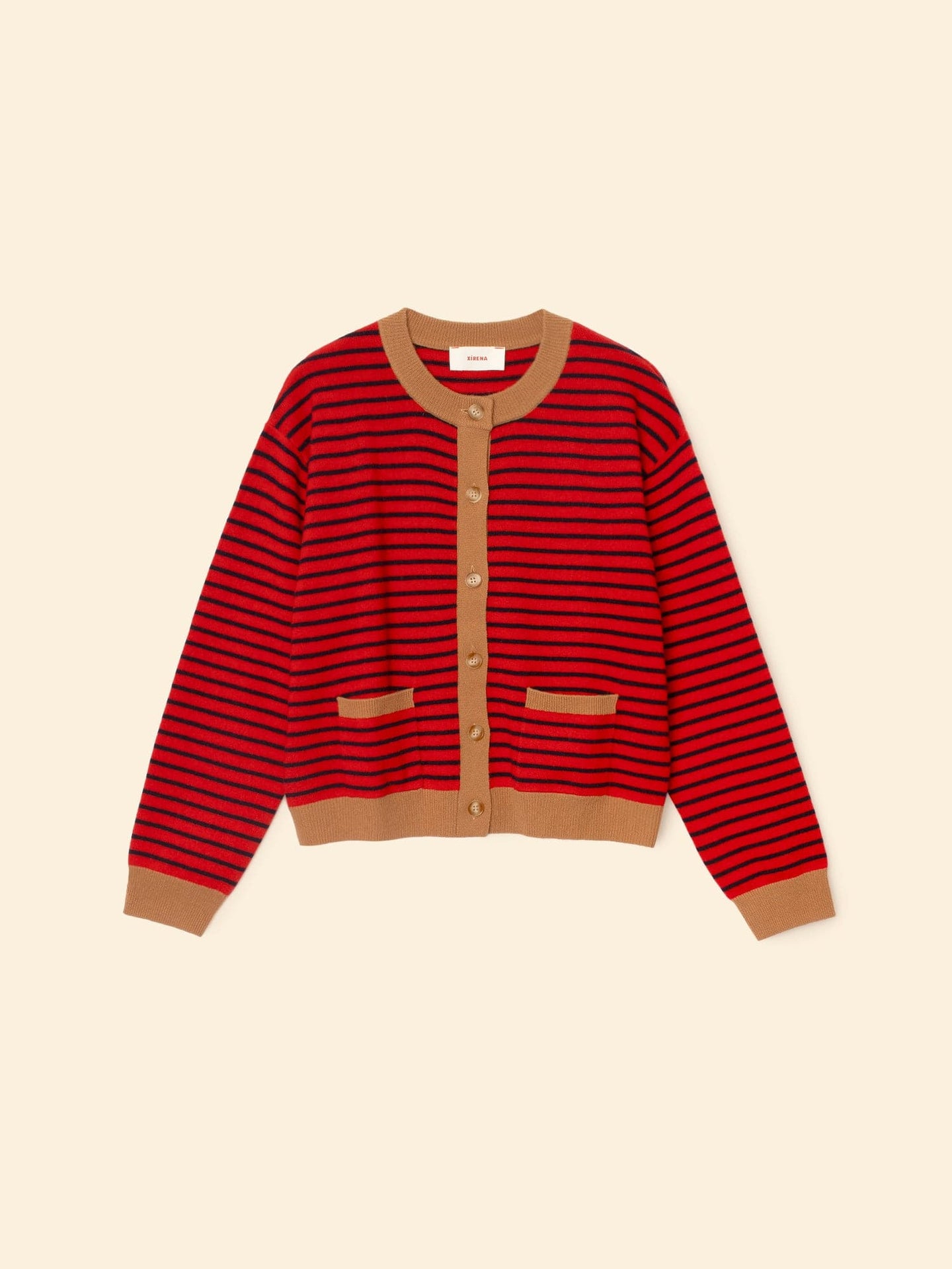 X2509 Sweater Red Stripe Lillian Cardigan Red Stripe Lillian Cardigan