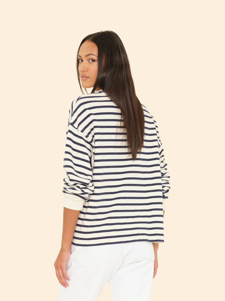 X2509 Sweatshirt Natural Stripe Honor Terry Sweatshirt Natural Stripe Honor Terry Sweatshirt