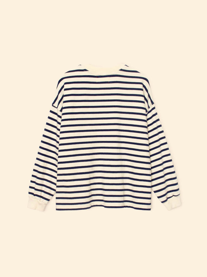 X2509 Sweatshirt Natural Stripe Honor Terry Sweatshirt Natural Stripe Honor Terry Sweatshirt