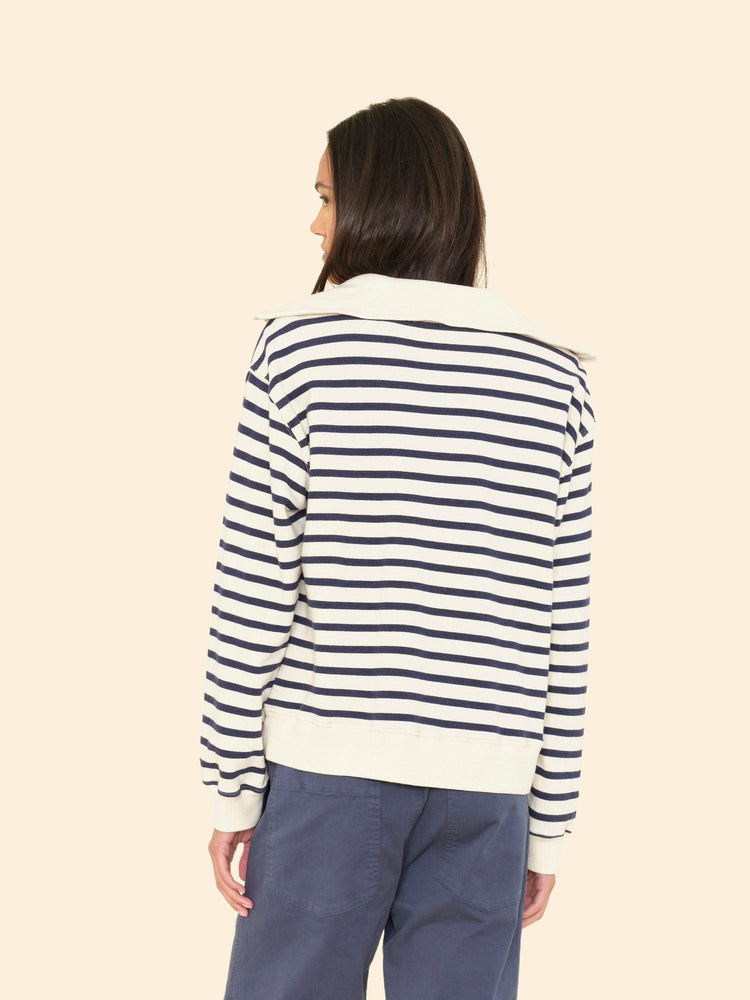 X2509 Sweatshirt Natural Stripe Kat Terry Sweatshirt Natural Stripe Kat Terry Sweatshirt