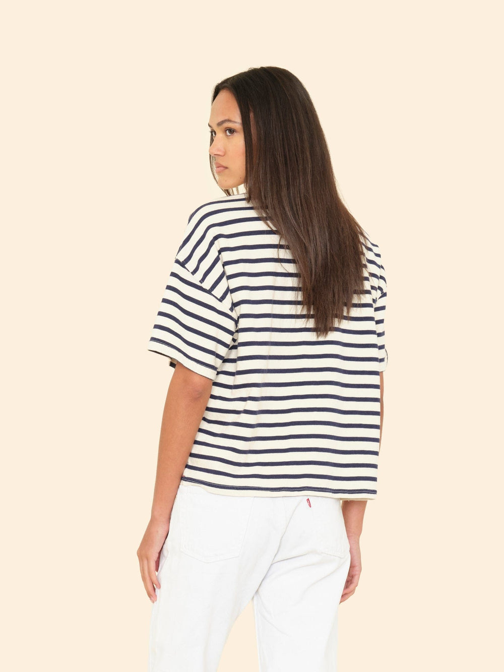 X2509 Tee Natural Stripe Romeo Terry Sweatshirt Natural Stripe Romeo Terry Sweatshirt