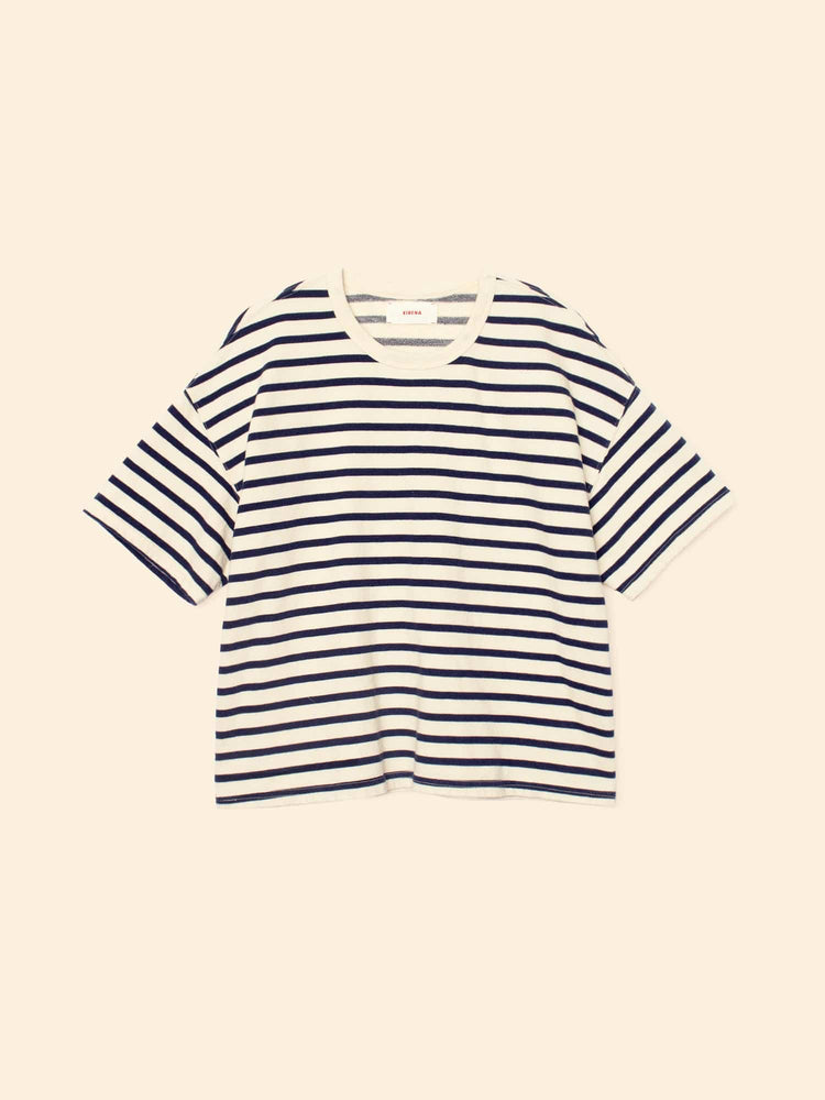 X2509 Tee Natural Stripe Romeo Terry Tee Natural Stripe Romeo Terry Tee
