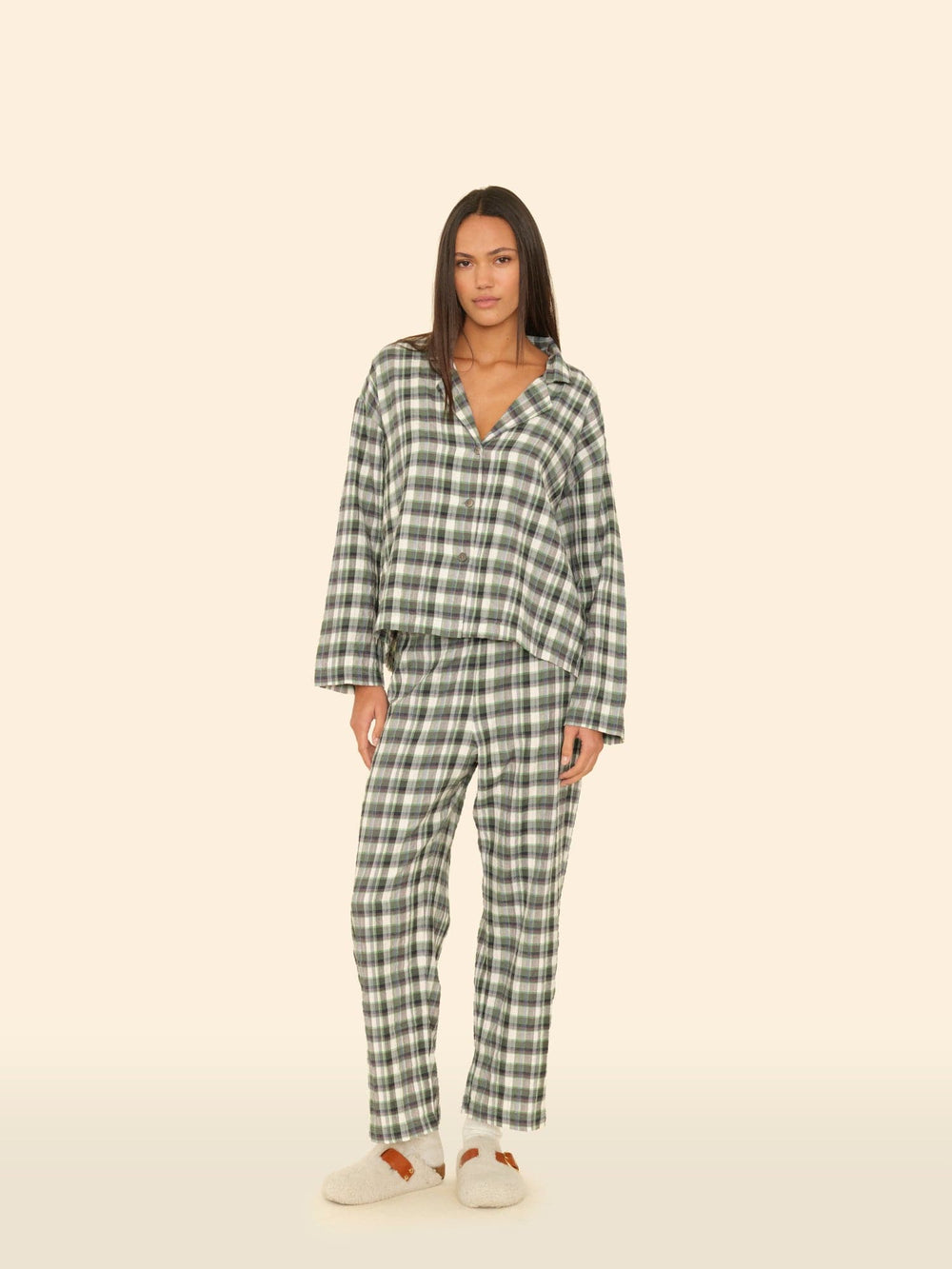 X2510 Pajama Set Green Brook Lyra Plaid Pajama Set Green Brook Lyra Plaid Pajama Set