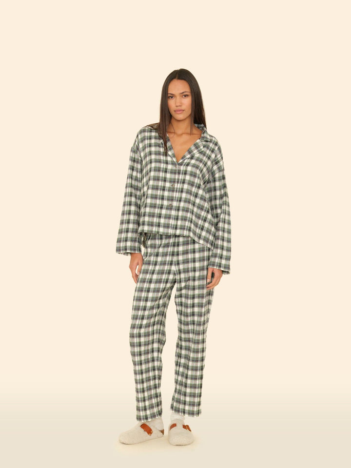 X2510 Pajama Set Green Brook Lyra Plaid Pajama Set Green Brook Lyra Plaid Pajama Set