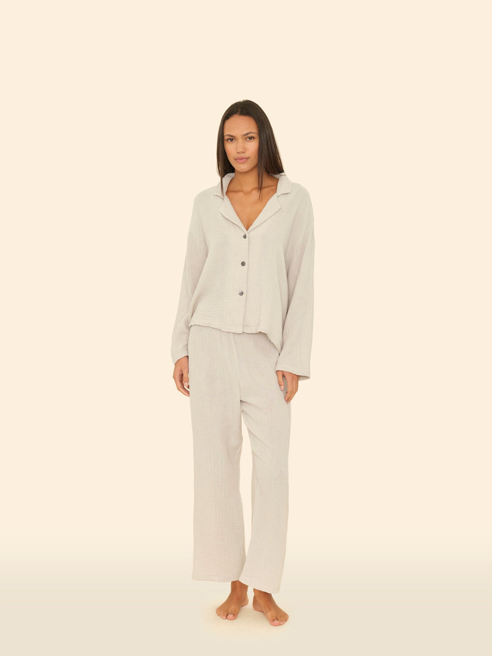 X2510 Pajama Set Grey Mist Lyra Gauze Pajama Set Grey Mist Lyra Gauze Pajama Set