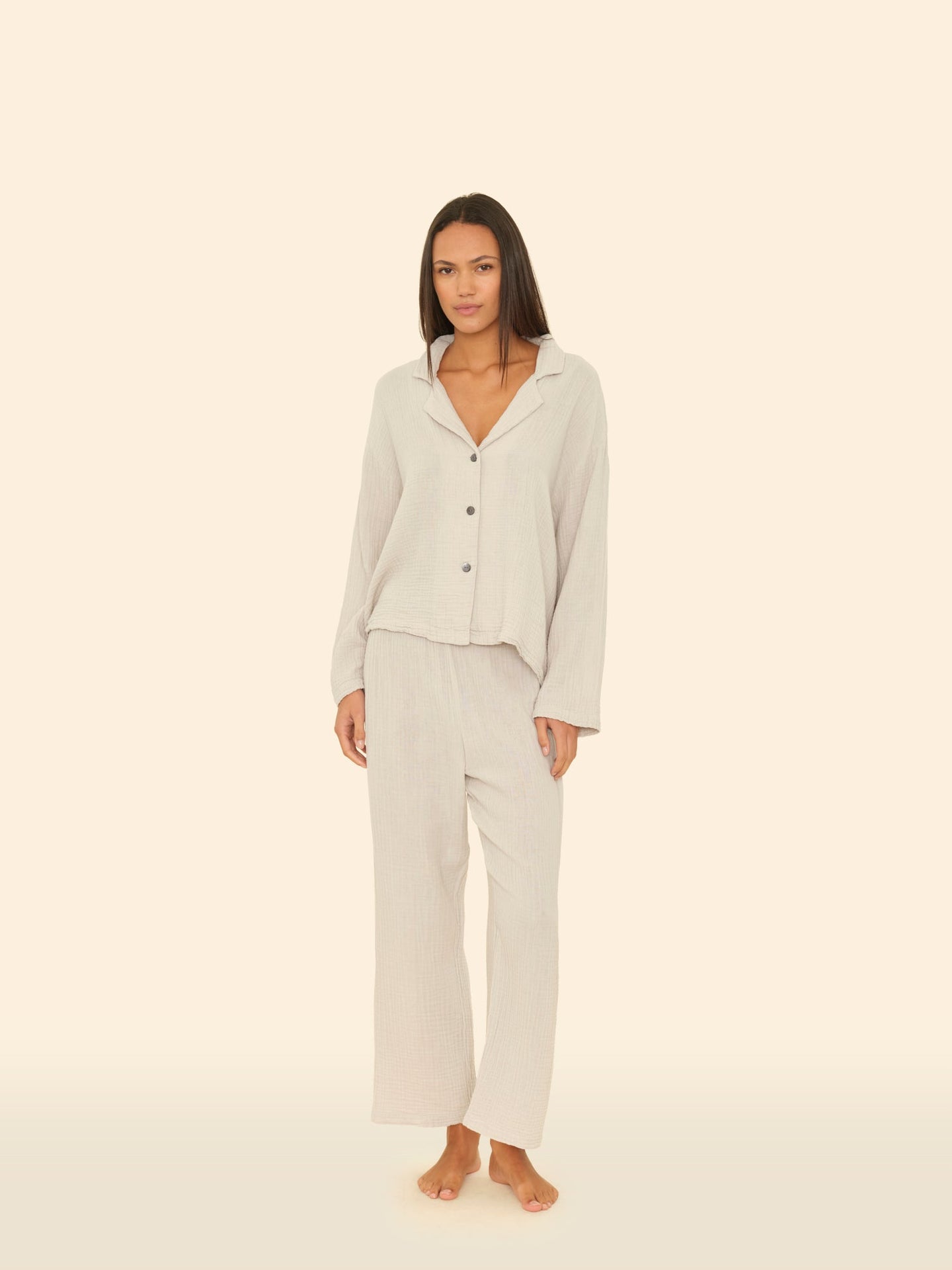 X2510 Pajama Set Grey Mist Lyra Gauze Pajama Set Grey Mist Lyra Gauze Pajama Set