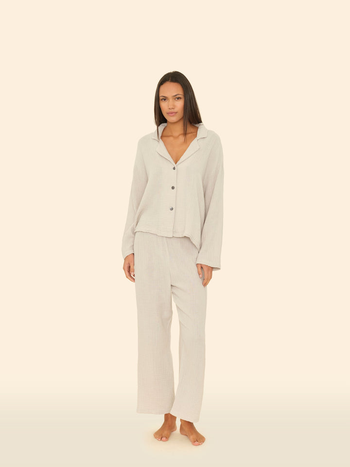 X2510 Pajama Set Grey Mist Lyra Gauze Pajama Set Grey Mist Lyra Gauze Pajama Set