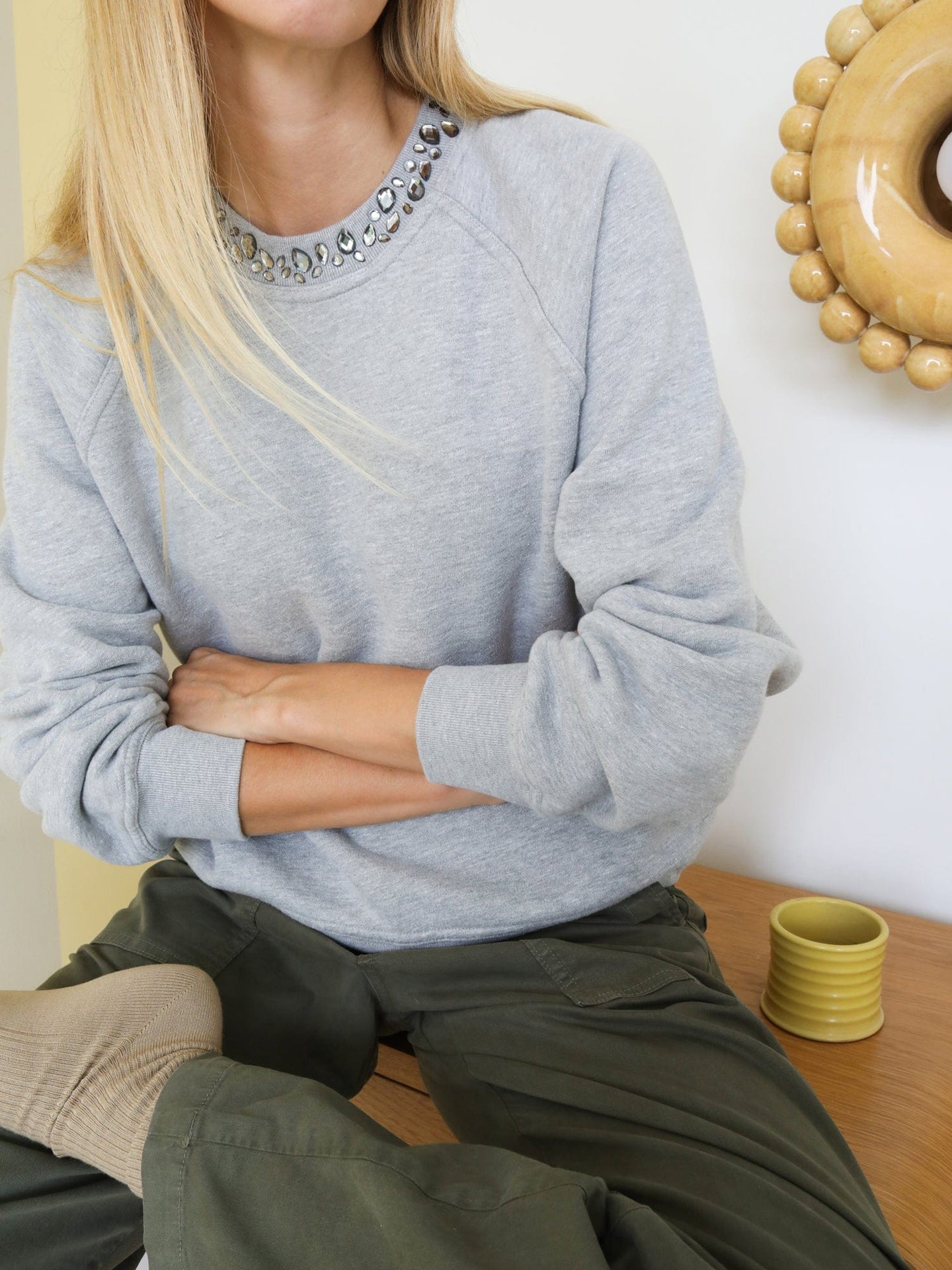 X2510 Sweatshirt Heather Grey Whit Sweatshirt Heather Grey Whit Sweatshirt