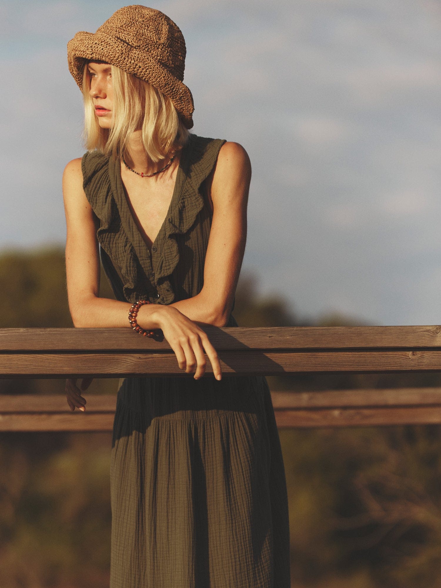 Olive Moss Desa Dress